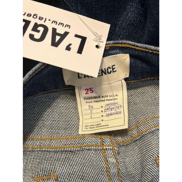 L’AGENCE El Matador Slim Jeans Frayed Hem Mid Rise Cropped Size 25 NWT - Picture 4 of 4